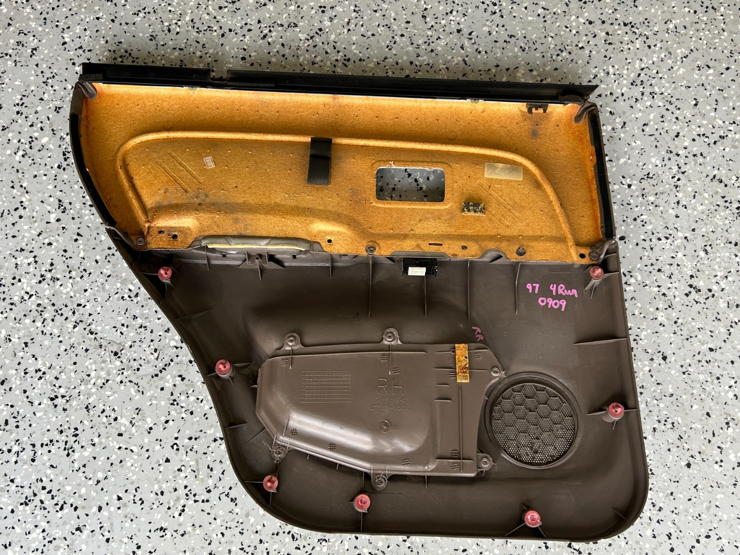 1996-1998 Toyota 4Runner Interior Rear Right Side Door Trim Panel Brown OEM