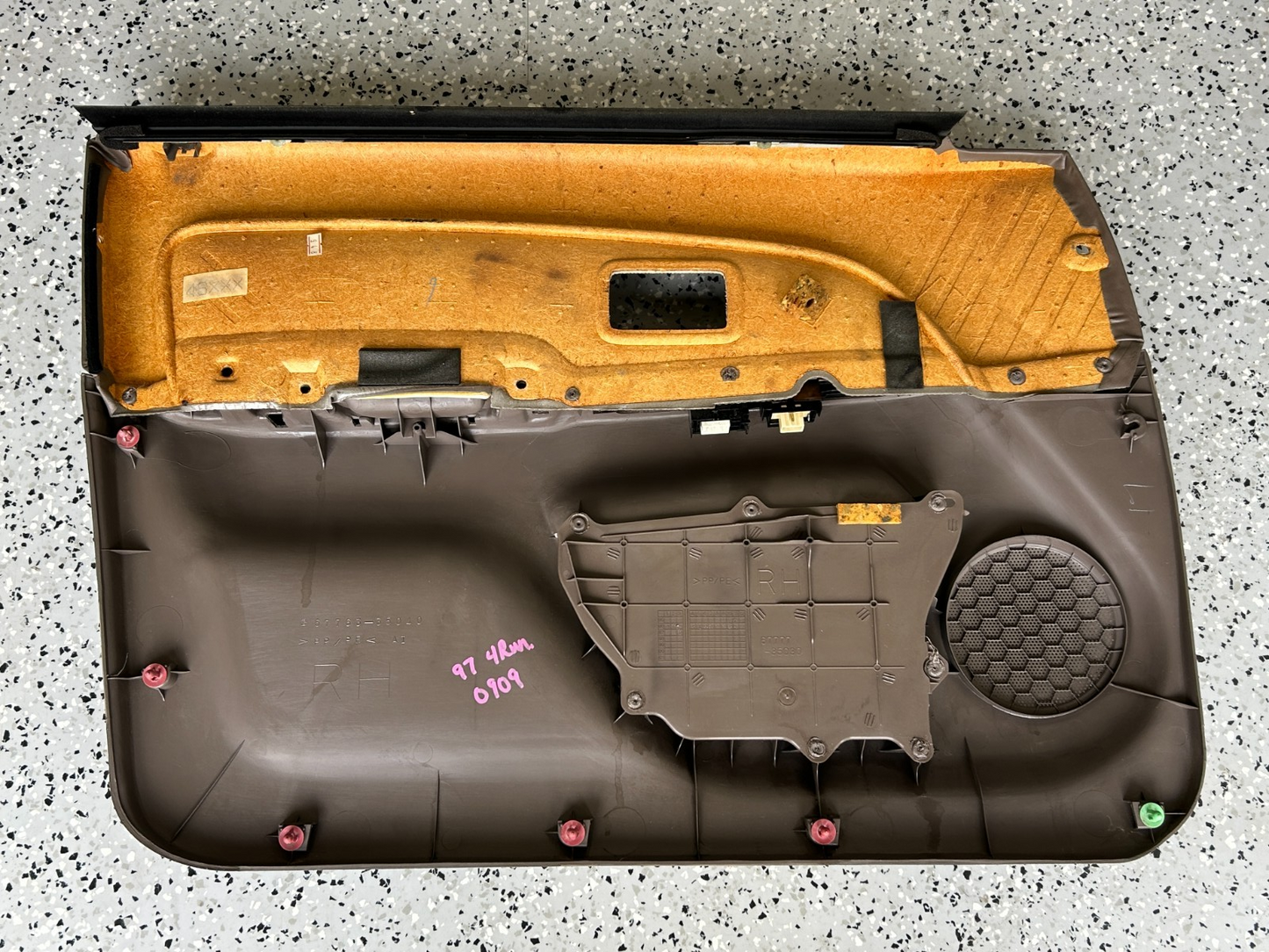 1996-1998 Toyota 4Runner Front Right Side Door Trim Panel Brown OEM 67763-35040