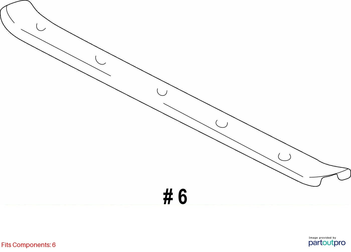 1996-2002 Toyota 4Runner Rear Trunk Sill Scuff Plate Trim Brown OEM 58573-35010
