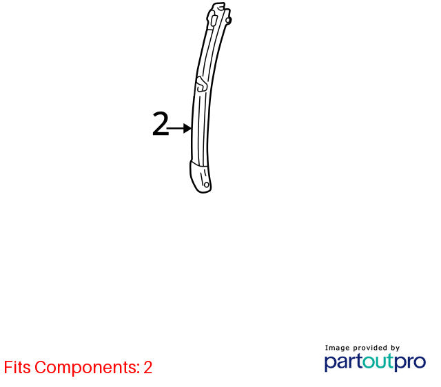 2004-2006 Toyota Tundra Front Right Door Guide Channel Rail OEM 67401-0C020