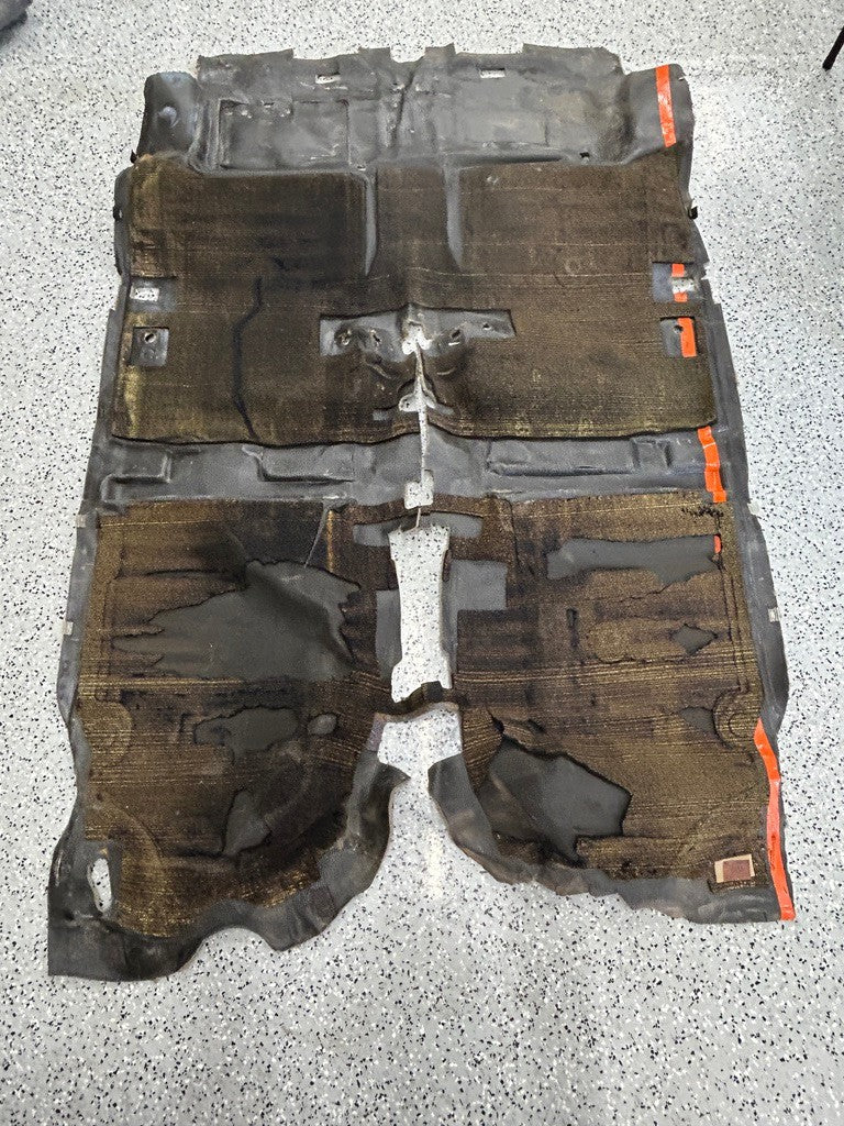 1994 Toyota 4Runner  Front Cabin Carpet Mat Beige OEM 58510-35450-E2