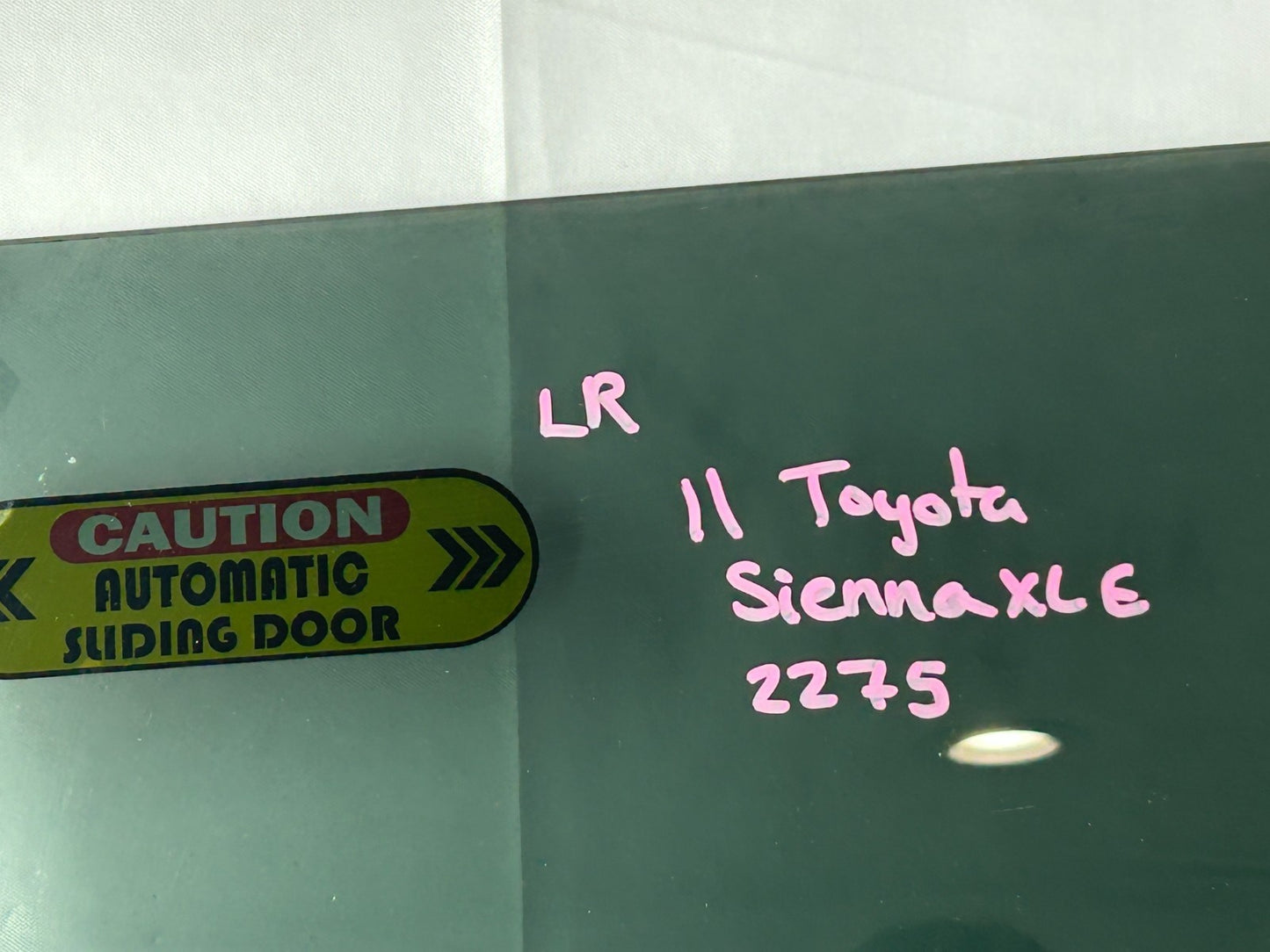 2011-2014 Toyota Sienna Rear Left Driver Side Door Window Glass OEM 62760-08050