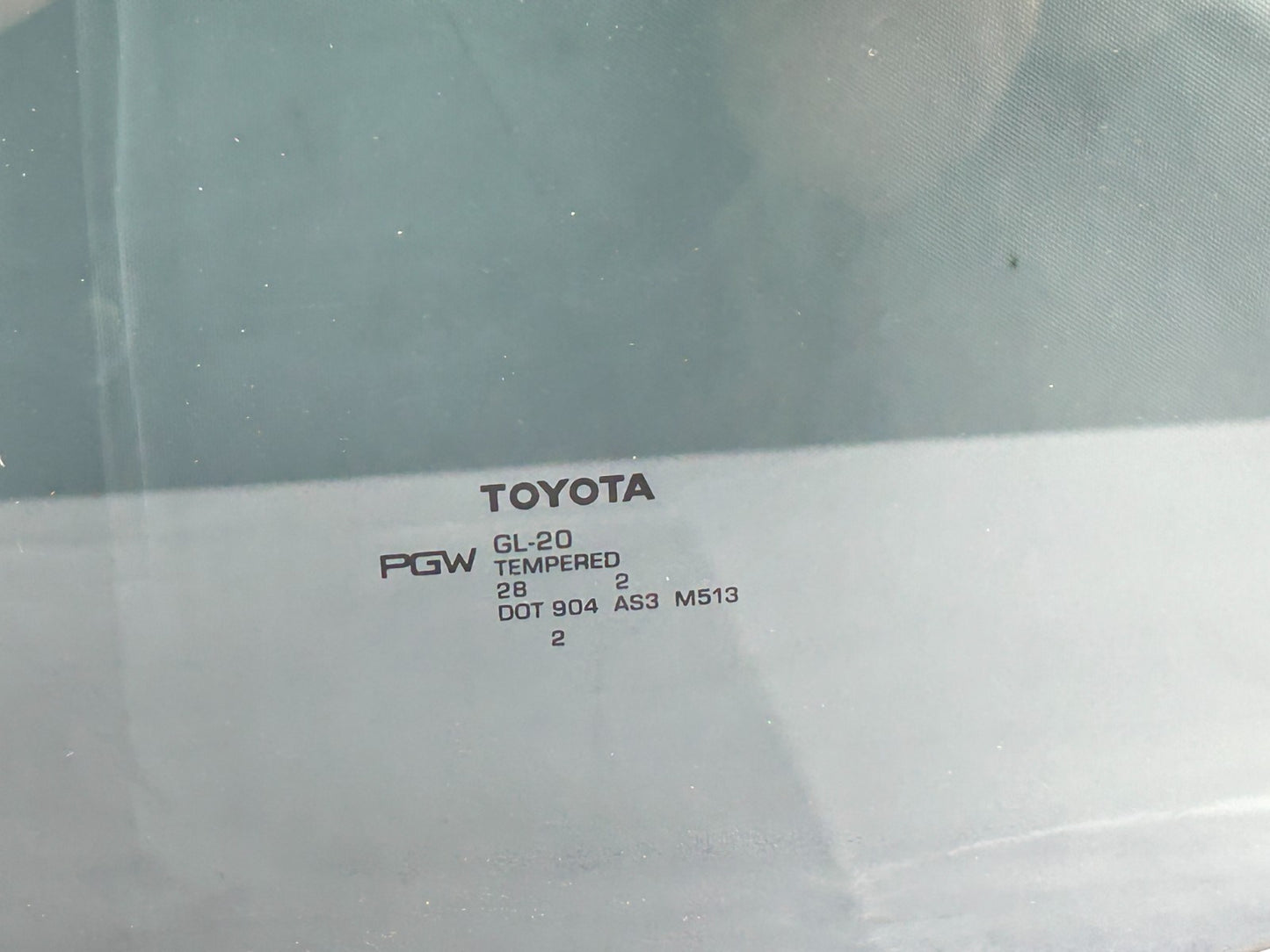 2011-2014 Toyota Sienna Rear Left Driver Side Door Window Glass OEM 62760-08050