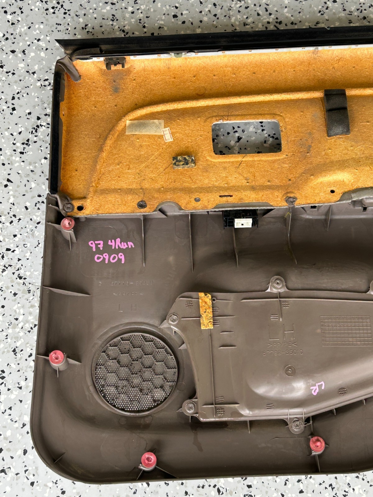 1996-1998 Toyota 4Runner Interior Rear Left Side Door Trim Panel Brown OEM