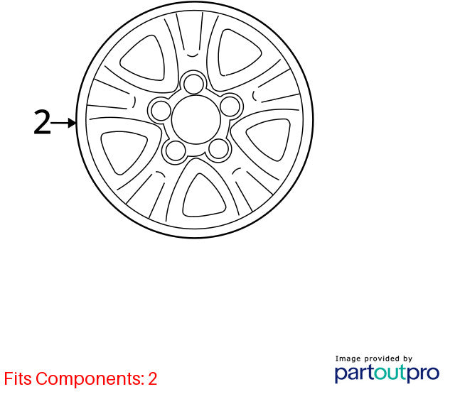 2003-2004 Lexus LX470 18x8 Aluminum Alloy Silver 5 Spoke OEM