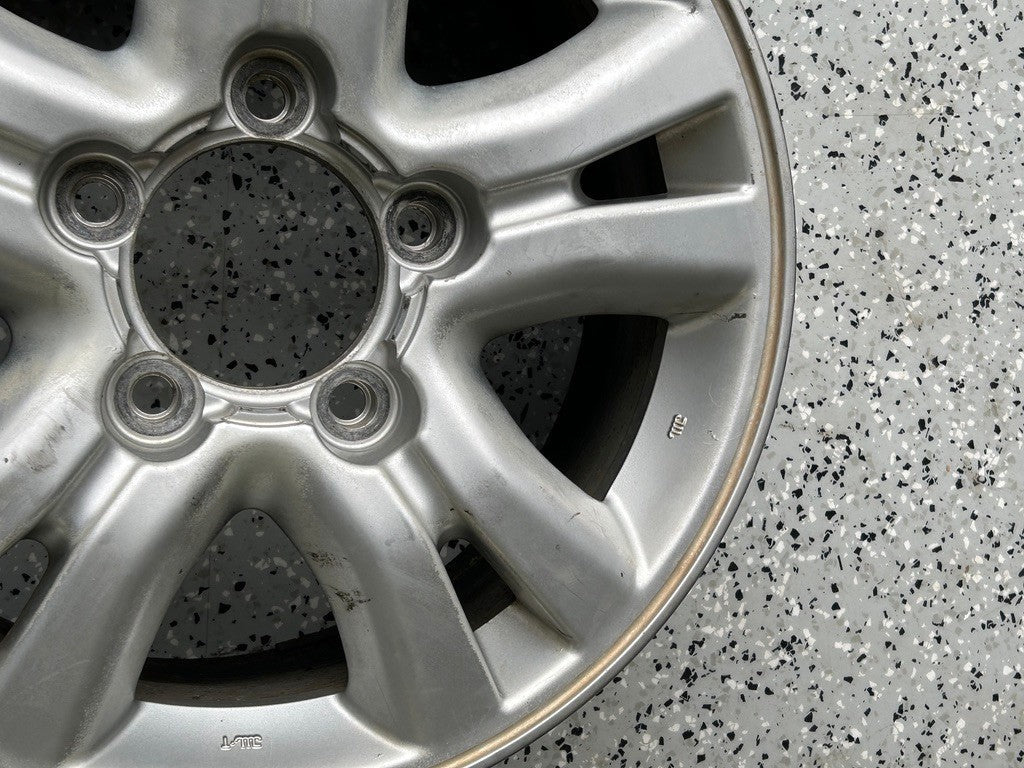 2003-2004 Lexus LX470 18x8 Aluminum Alloy Silver 5 Spoke OEM