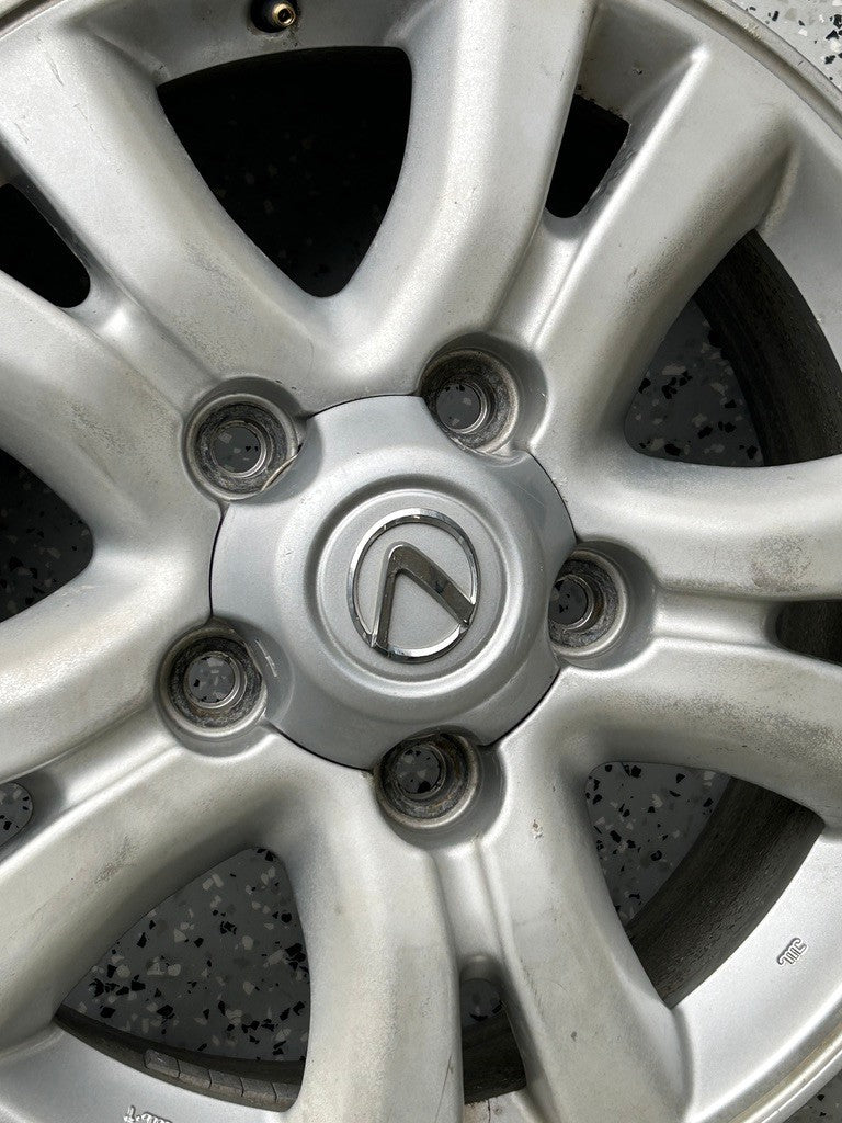 2003-2004 Lexus LX470 18x8 Aluminum Alloy Silver 5 Spoke OEM