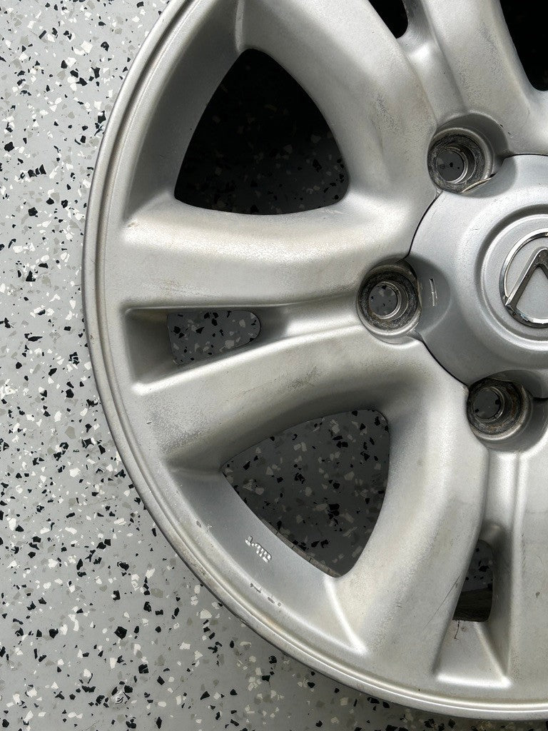 2003-2004 Lexus LX470 18x8 Aluminum Alloy Silver 5 Spoke OEM