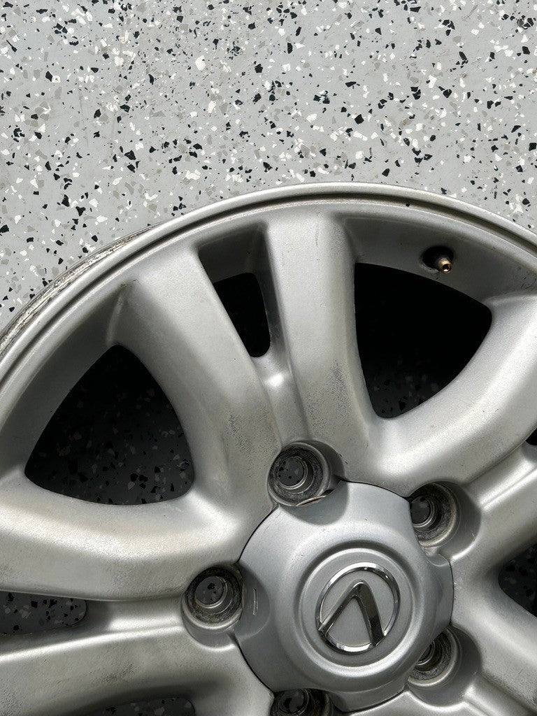 2003-2004 Lexus LX470 18x8 Aluminum Alloy Silver 5 Spoke OEM
