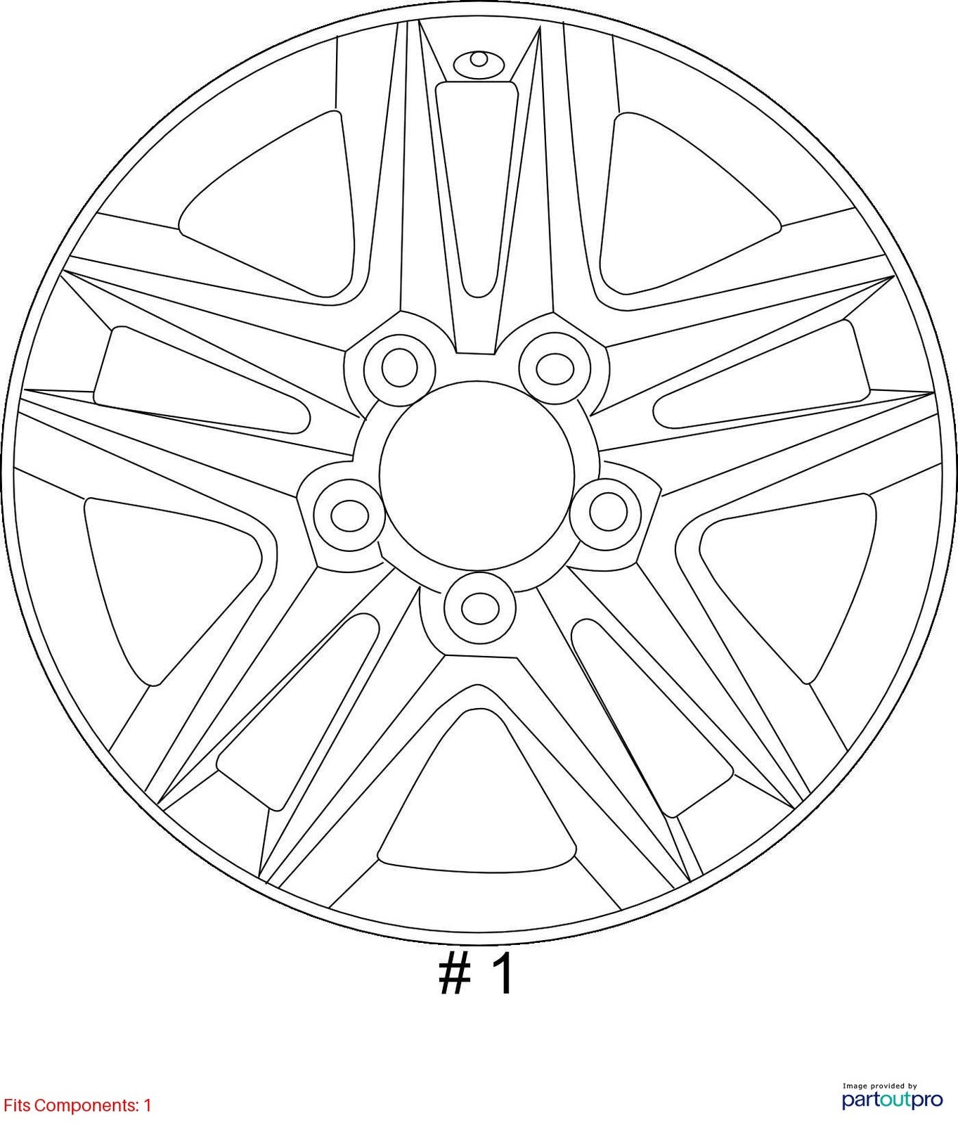 Lexus LX570 OEM Wheel 20” 2013-2015 Original Factory Rim 20x8.5 74280