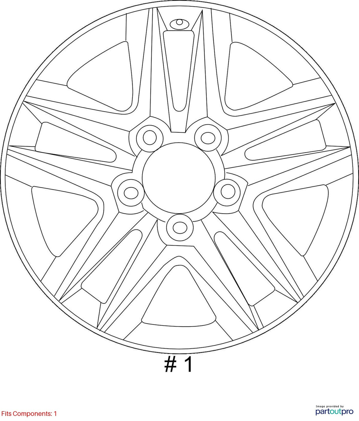 2013-2015 Lexus LX570 OEM Wheel 20” Original Factory Rim 20x8.5 74280