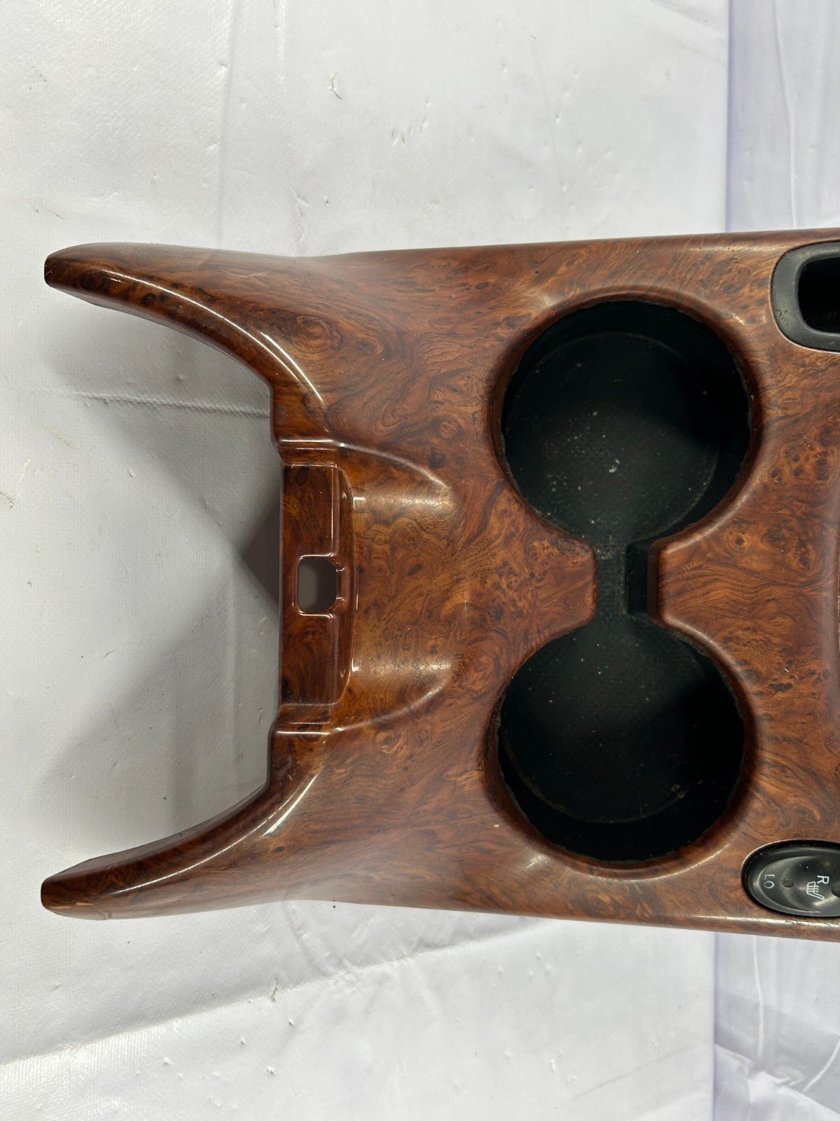 03-06 Toyota Tundra Center Console Cup Holder & Heated Seat Switch Woodgrain OEM