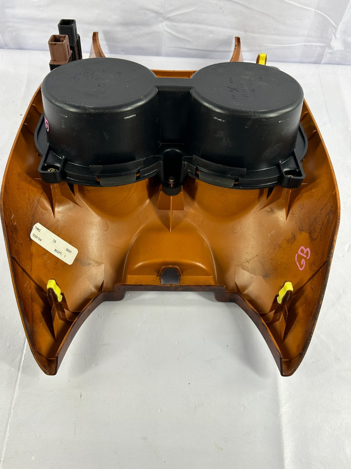 03-06 Toyota Tundra Center Console Cup Holder & Heated Seat Switch Woodgrain OEM