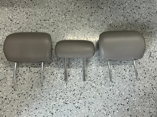 2001-2007 Toyota Sequoia Rear 2nd Row Headrest Head Rest Gray Leather OEM