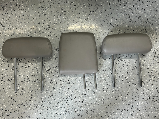 2001-2007 Toyota Sequoia Rear Third Row Headrest Head Rest Gray Leather OEM