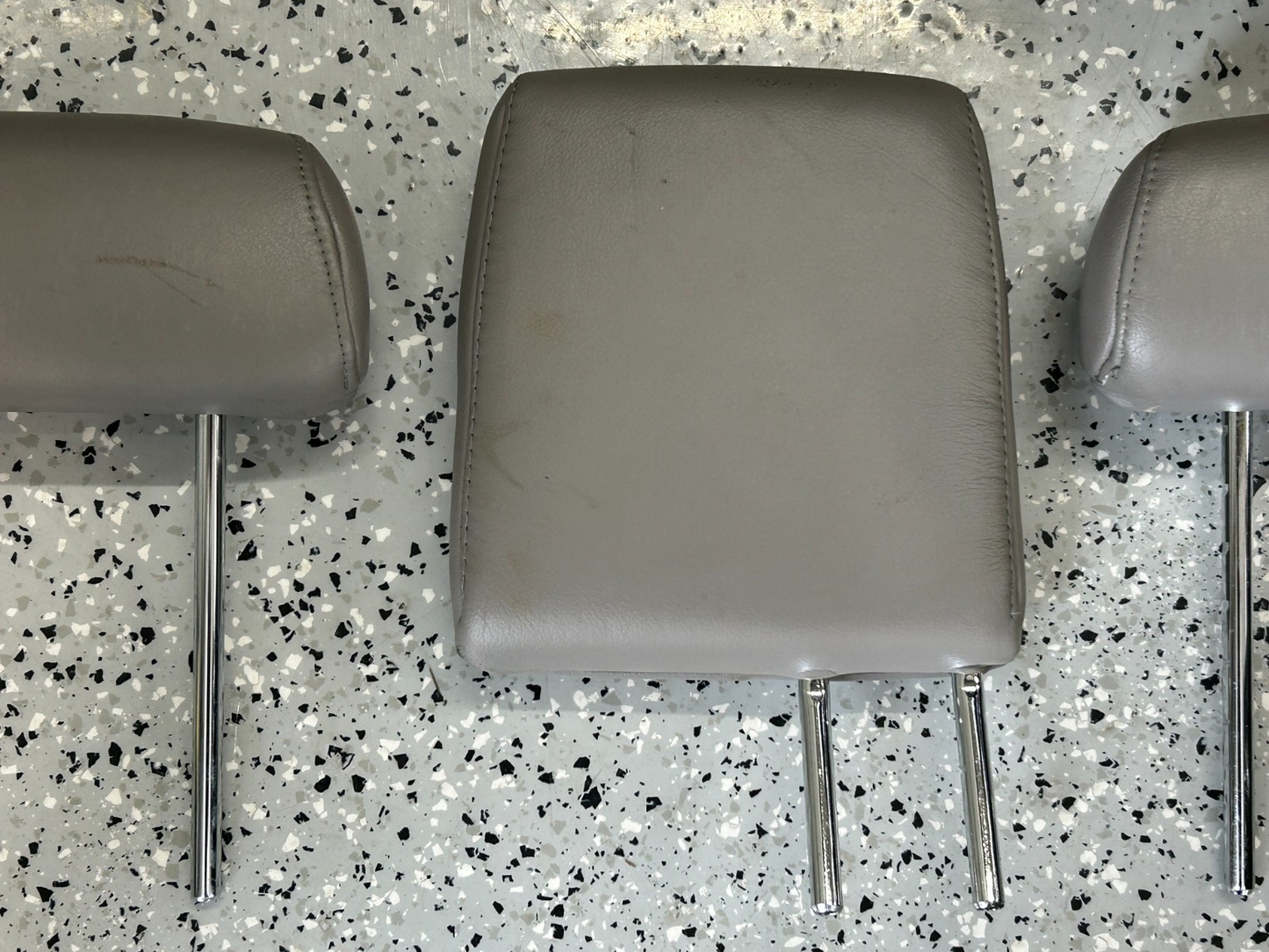 2001-2007 Toyota Sequoia Rear Third Row Headrest Head Rest Gray Leather OEM