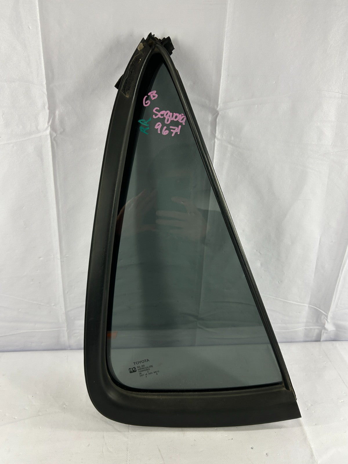 2001-2007 Toyota Sequoia Rear Right Door Quarter Window Glass OEM 68123-0C020
