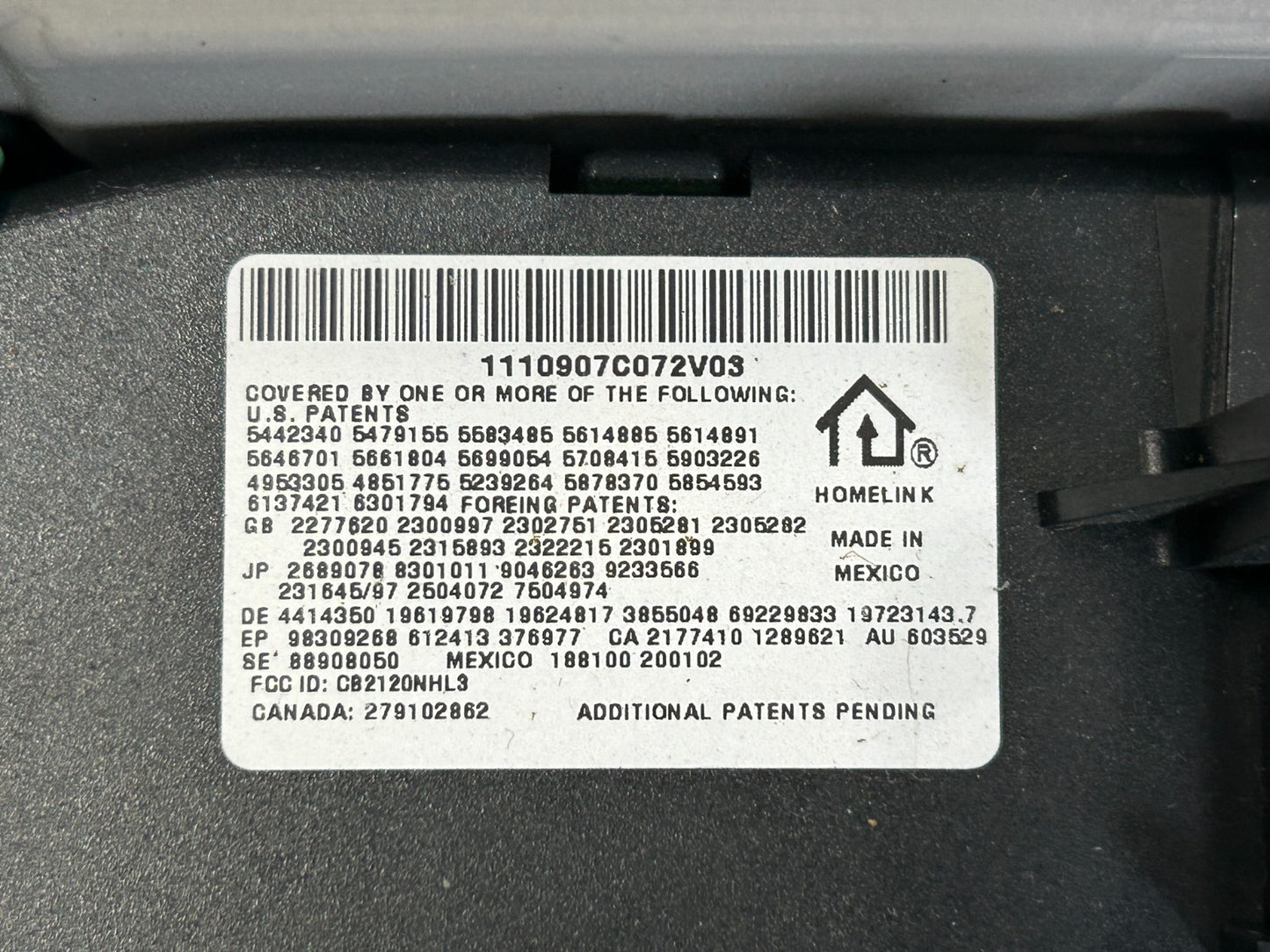 2004-2007 Toyota Sequoia Overhead Dome Map Light Gray Sunroof OEM 63650-0C100-B0
