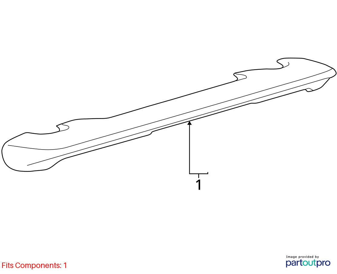 2001-2007 Toyota Sequoia Rear Spoiler & Third Brake Light Lamp OEM 76871-0C901