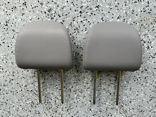 2014-2018 Subaru Forester Front Headrest Set of 2 Gray Leather OEM 64061SG050LL