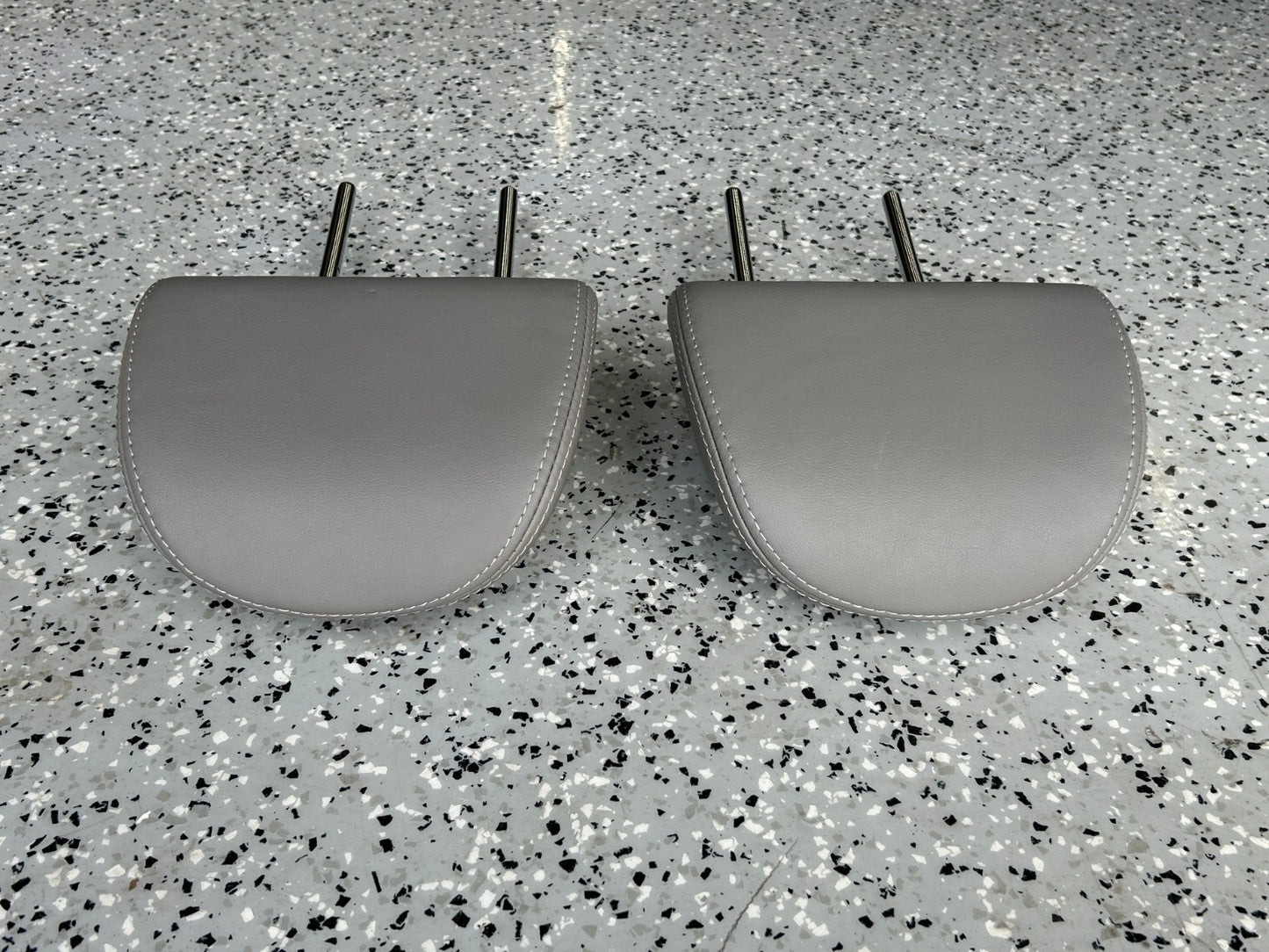 2014-2018 Subaru Forester Front Headrest Set of 2 Gray Leather OEM 64061SG050LL