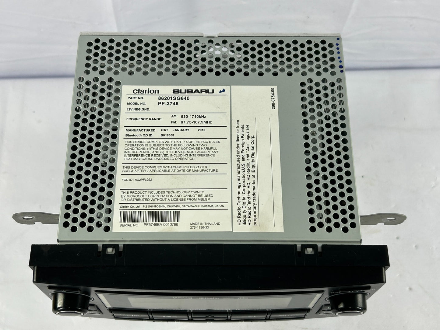 2015 Subaru Forester AM FM CD Player Radio Receiver Bluetooth OEM 86201SG640