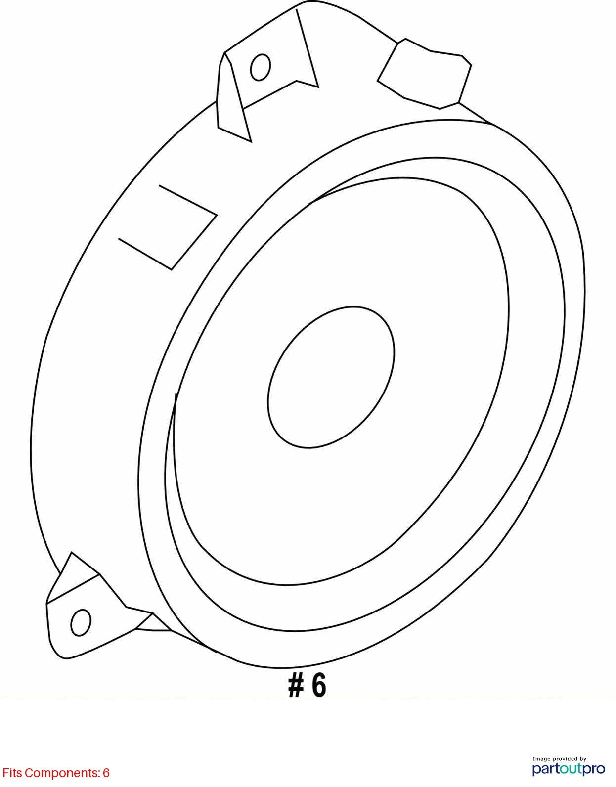 14-18 Subaru Forester Rear Left Side Harmon Kardon Speaker Assy OEM 86301SG120