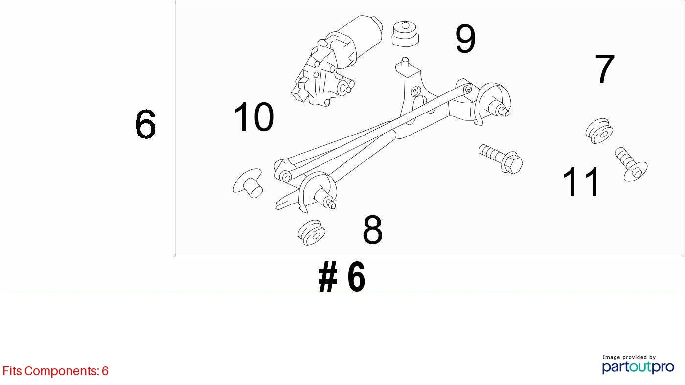 2015-2018 Subaru Forester Front Windshield Wiper Motor & Linkage OEM 86510SG011