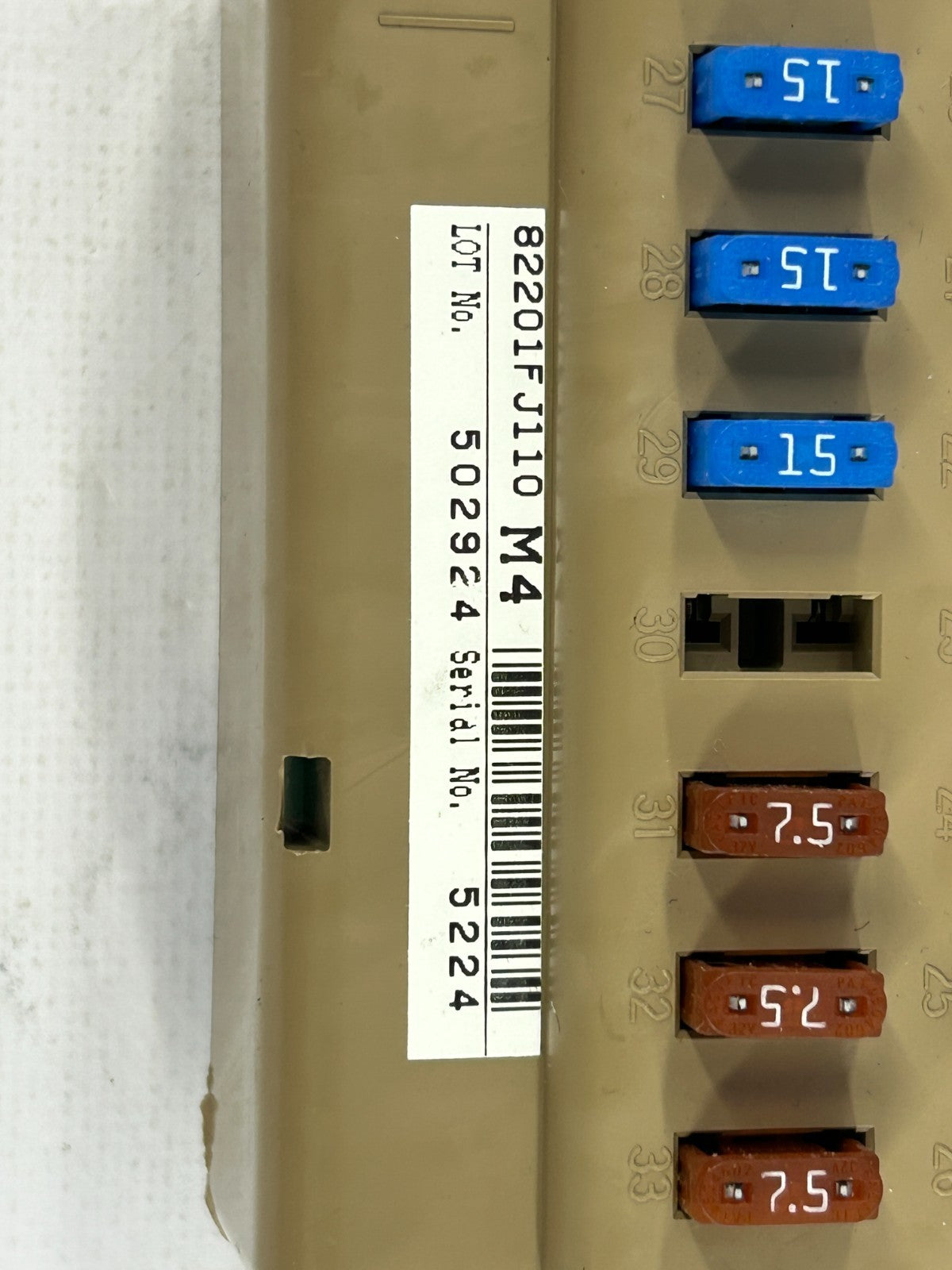 2014-2016 Subaru Forester Dash Fuse Block Box Panel Assembly OEM 82201FJ110