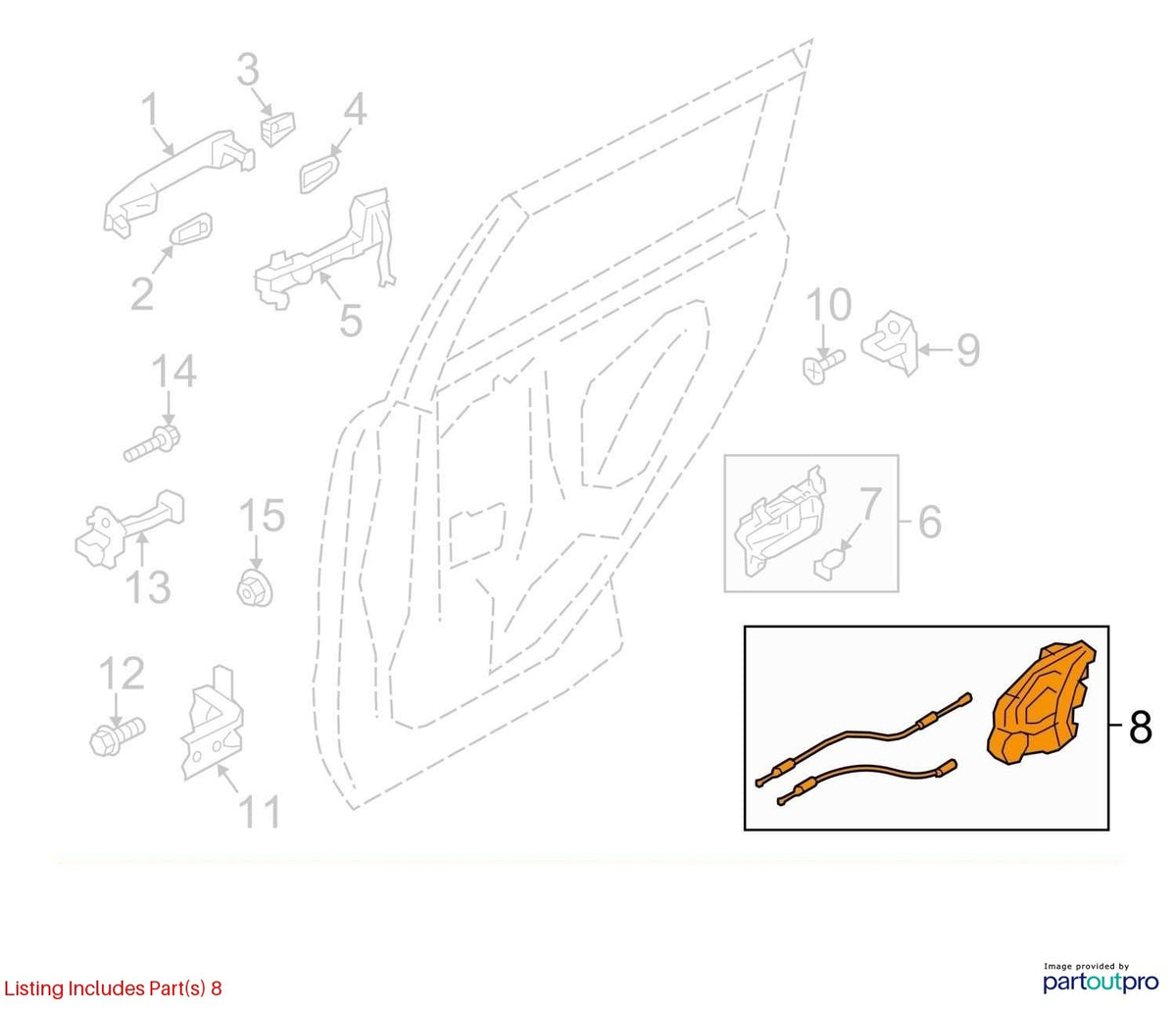 2014-2018 Subaru Forester Rear Right Door Lock Actuator Assembly OEM 61035SG000