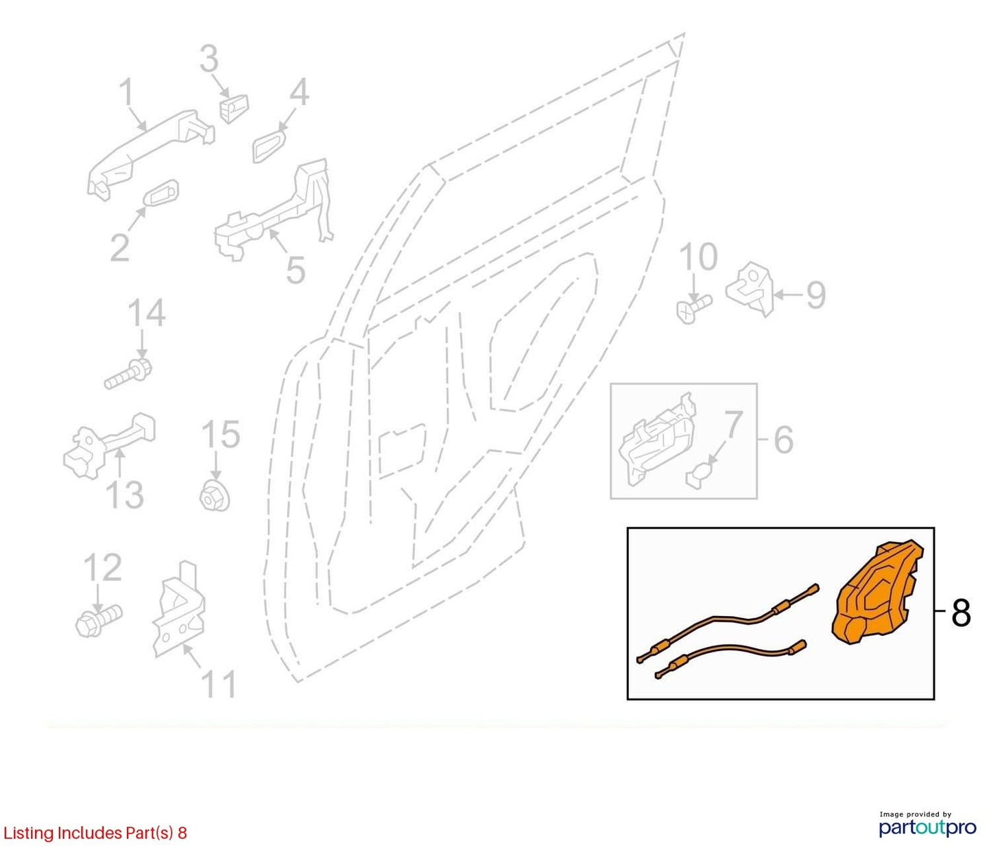 2014-2018 Subaru Forester Rear Left Door Lock Actuator Assembly OEM 61035SG010