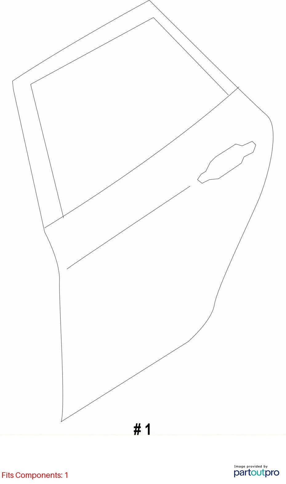 2014-2018 Subaru Forester Right Rear Door Shell White Satin Pearl 37J