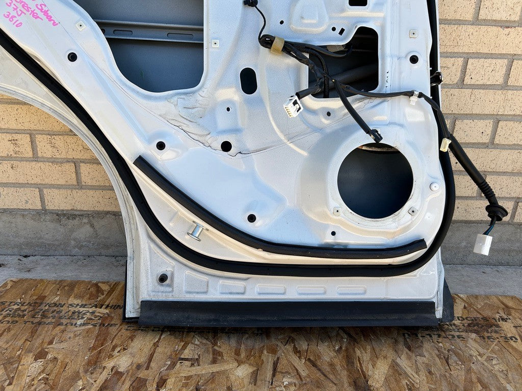 2014-2018 Subaru Forester Left Rear Door Shell White Satin Pearl 37J OEM