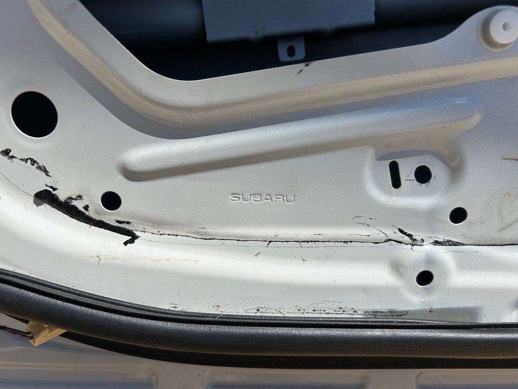 2014-2018 Subaru Forester Left Front Door Shell White Satin Pearl 37J