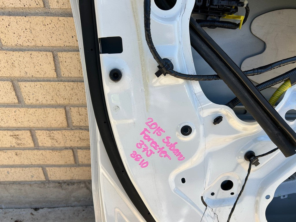 2014-2018 Subaru Forester Left Front Door Shell White Satin Pearl 37J