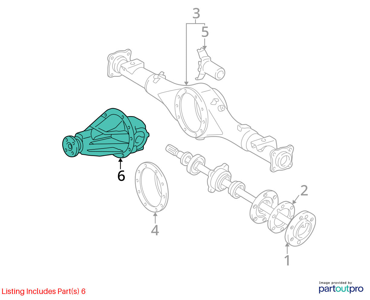 2001-2005 Toyota Sequoia 4.1 Ratio Rear Differential Carrier Back Open Diff OEM