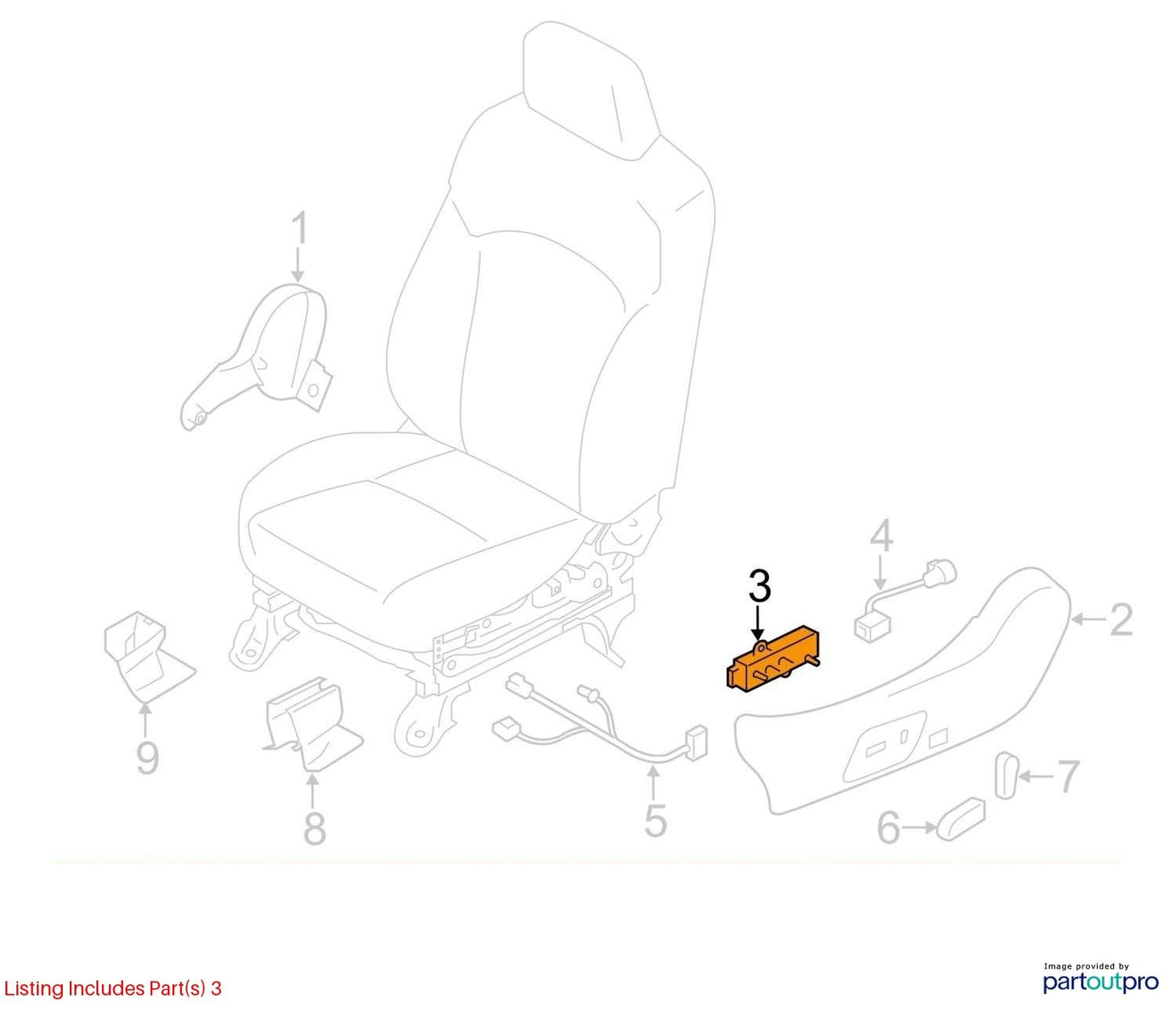 2014-2018 Subaru Forester Front Left Power Seat Control Switch OEM 64176FJ010