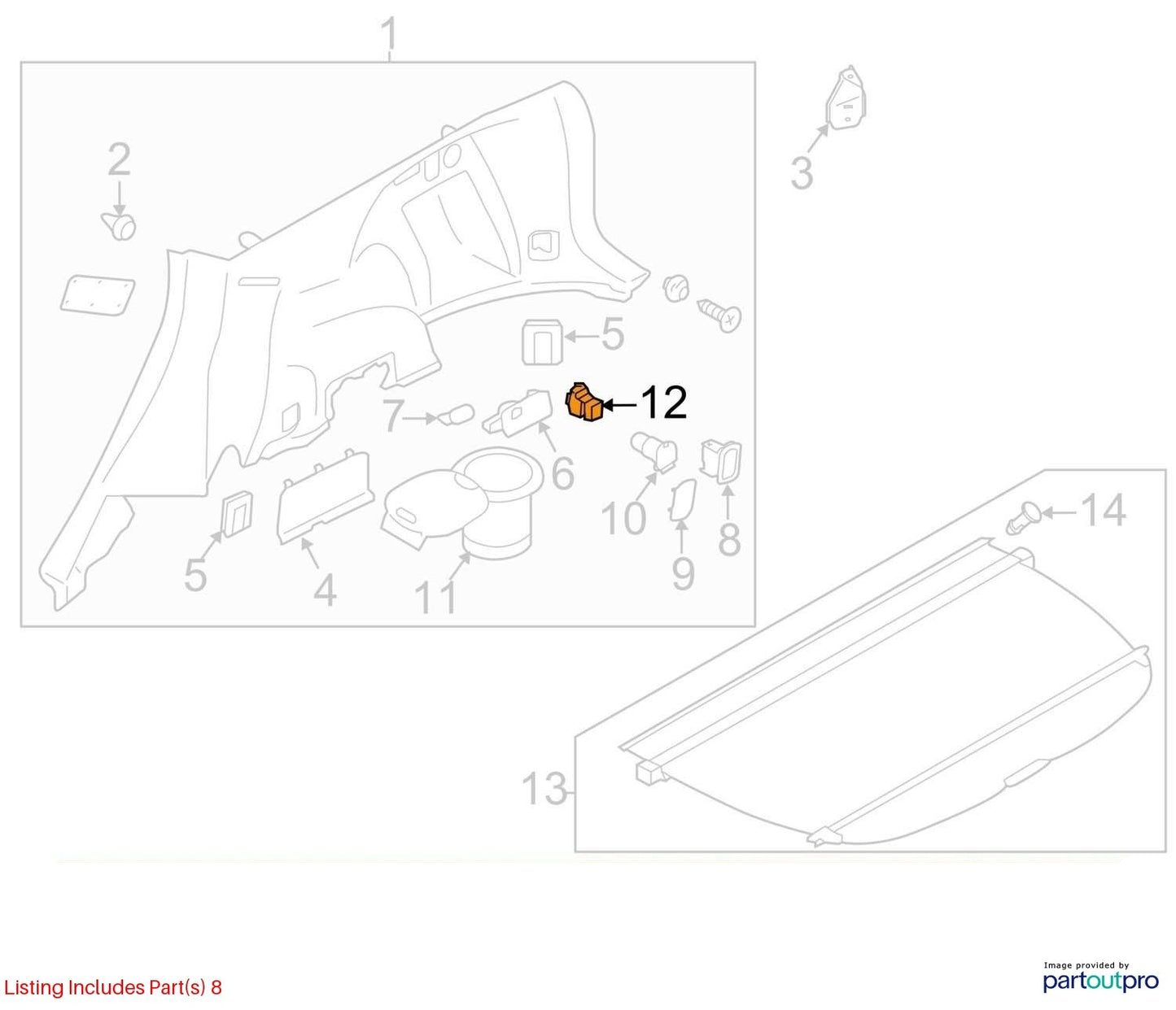 2014-2025 Subaru Forester Rear Right Release Fold Button Switch OEM 83381AG010