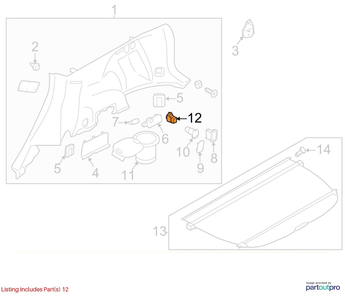 2014-2025 Subaru Forester Rear Left Release Fold Button Switch OEM 83381AG000