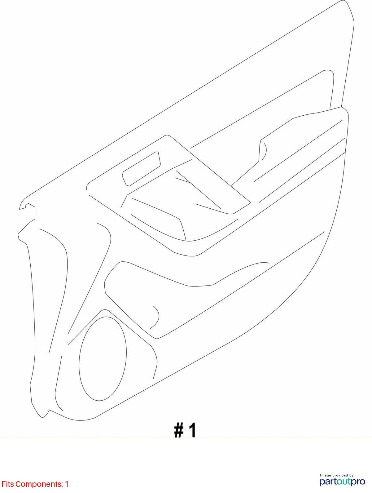 2014-2016 Subaru Forester Front Left Interior Door Trim Panel OEM 94212SG110NA
