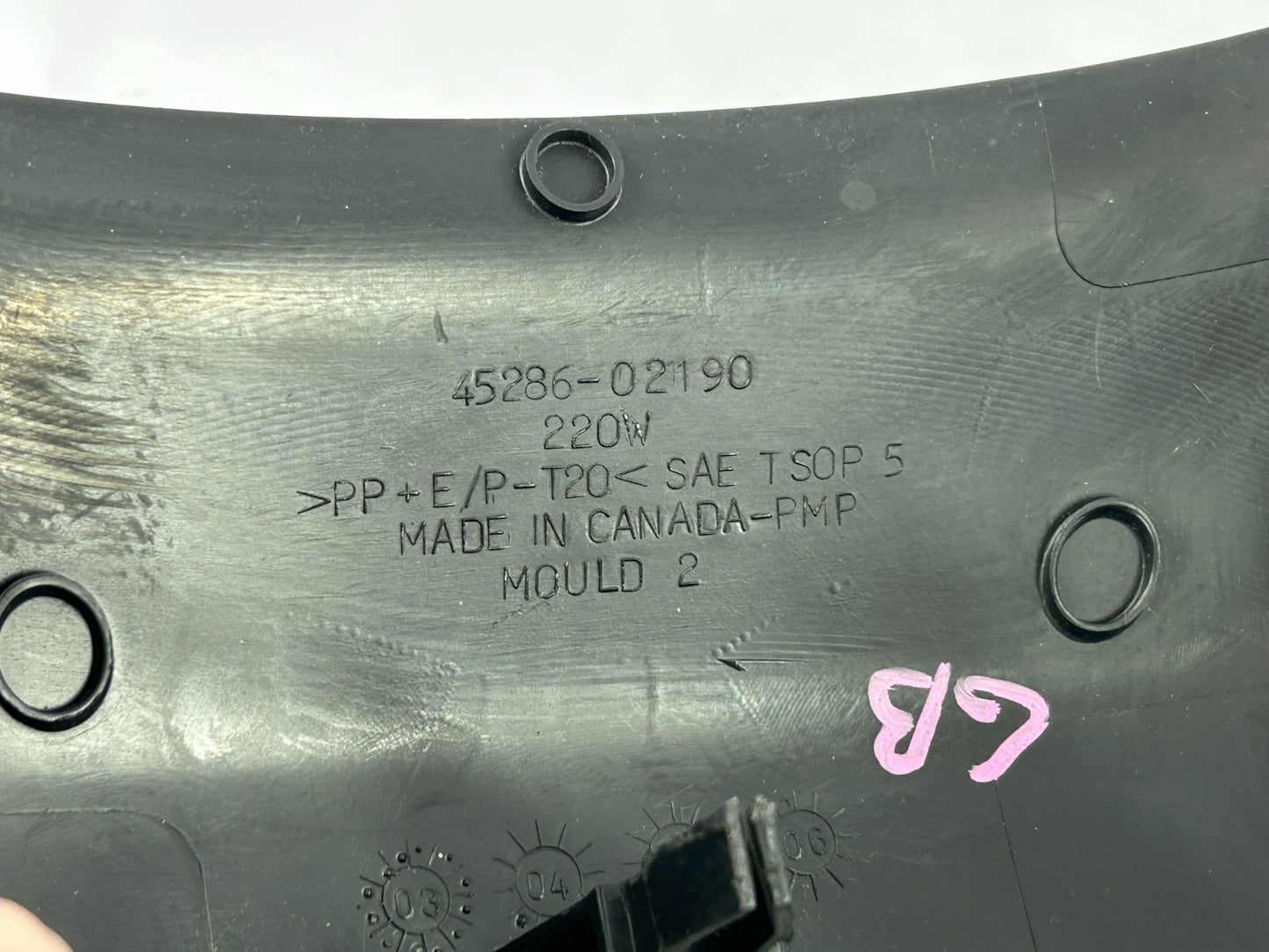03-08 Toyota Matrix Corolla Steering Column Upper & Lower Cover Trim 45286-02190