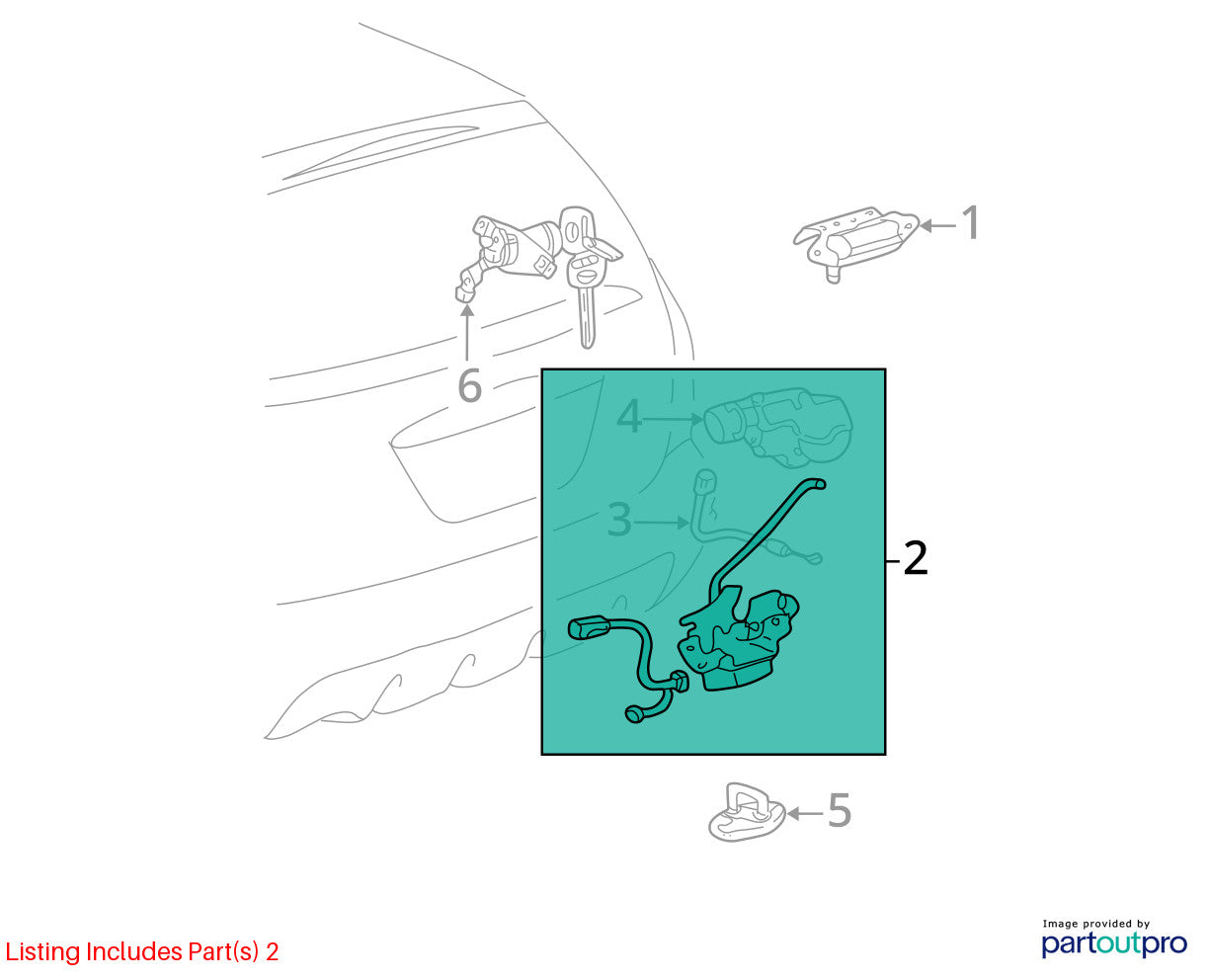 2003-2008 Toyota Matrix Rear Trunk Liftgate Latch Lock Actuator OEM 69110-02010