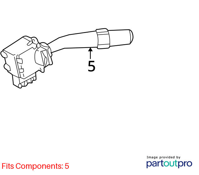 2003-2005 Toyota Matrix Windshield Wiper Combination Switch OEM 84652-01090