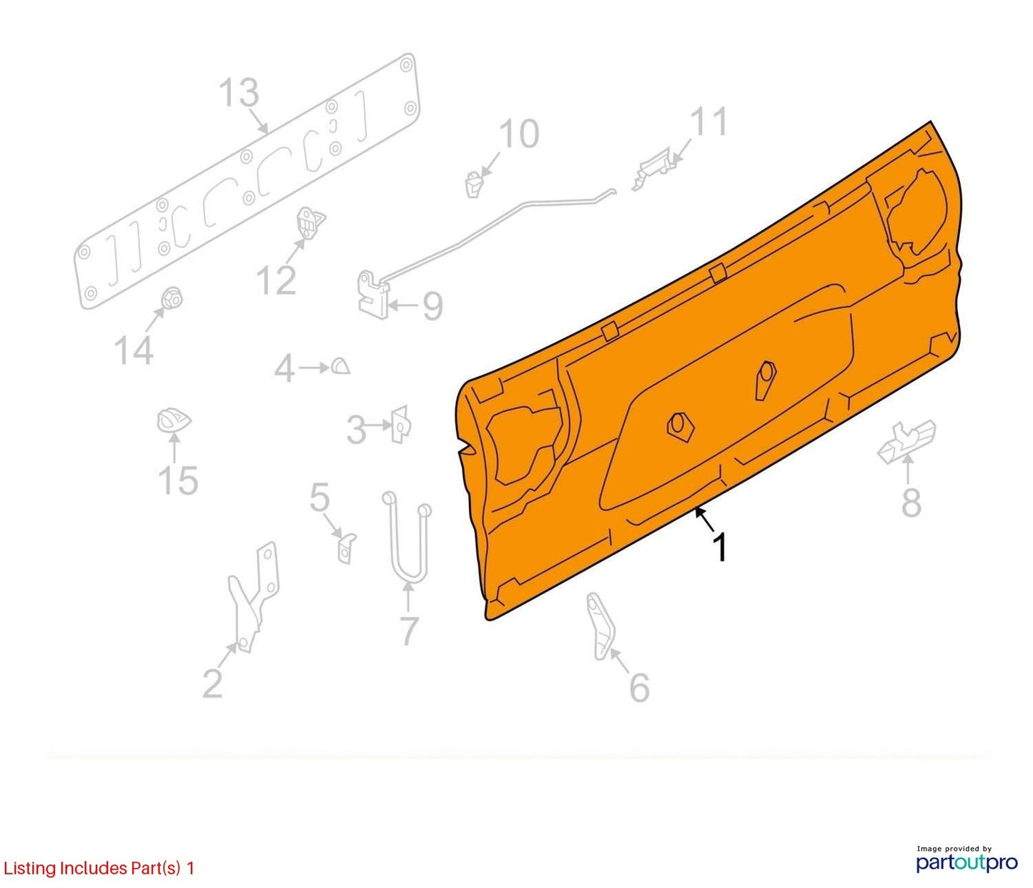 2003-2006 Subaru Baja Trunk Tailgate Hatch Complete Baja Yellow 23Y OEM