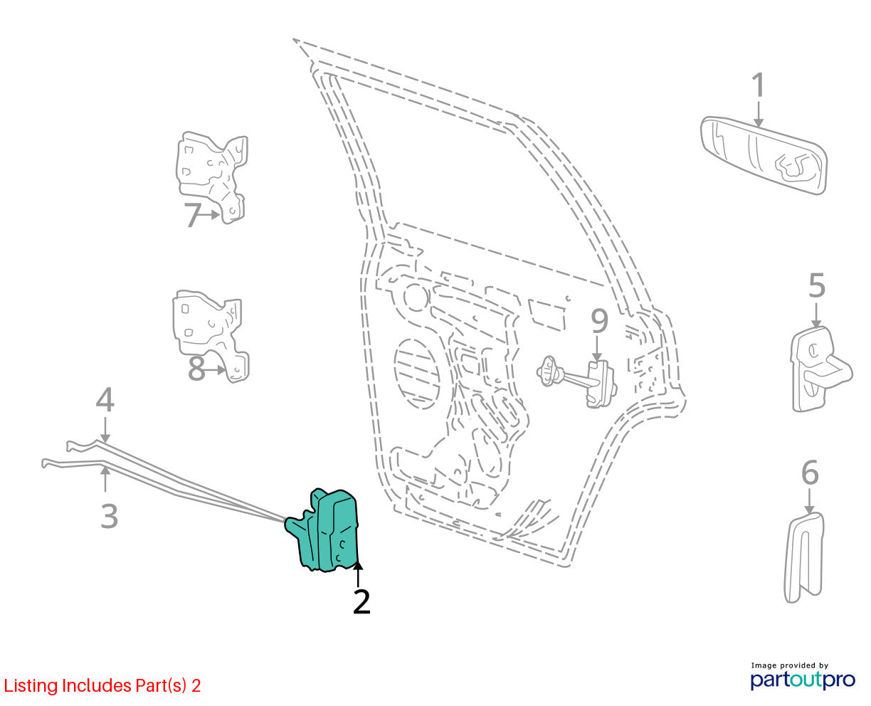 2002-2004 Jeep Grand Cherokee Rear Right Door Lock Latch Actuator OEM 55363474AF