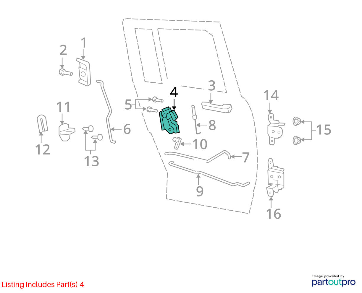 2010–2017 Jeep Patriot Sport Rear Left Door Lock Actuator Motor OEM 4589651AE