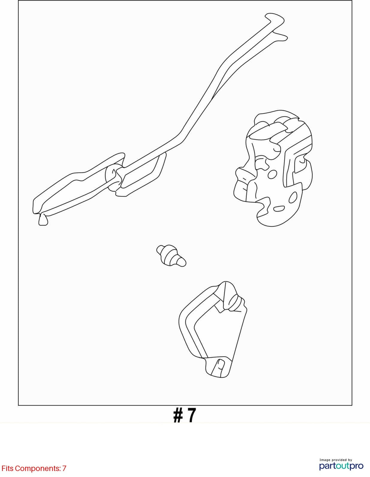 2002-2007 Subaru Impreza Rear Right Door Lock Actuator Assy OEM 61035FE001