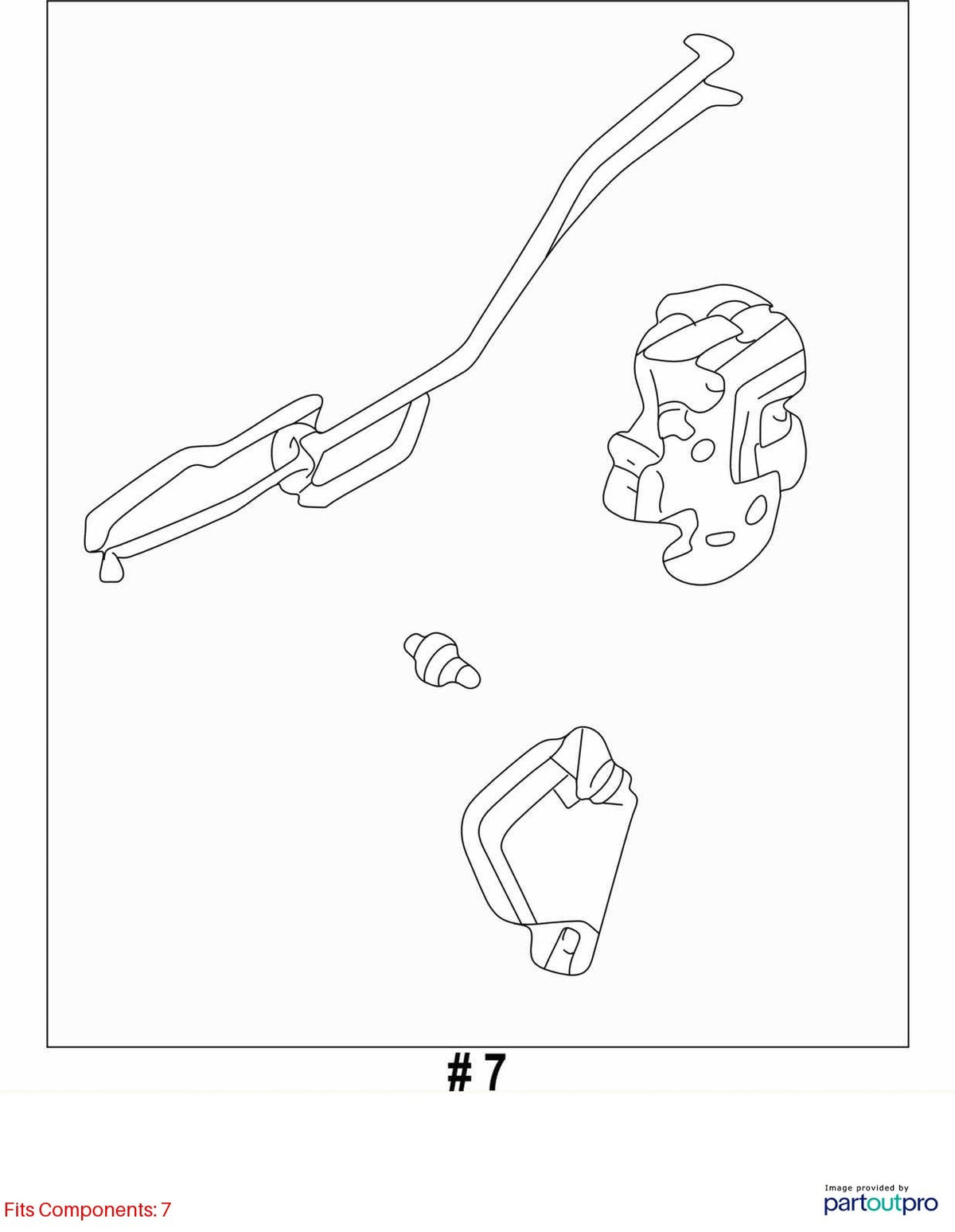 2002-2007 Subaru Impreza Rear Right Door Lock Actuator Assy OEM 61035FE001