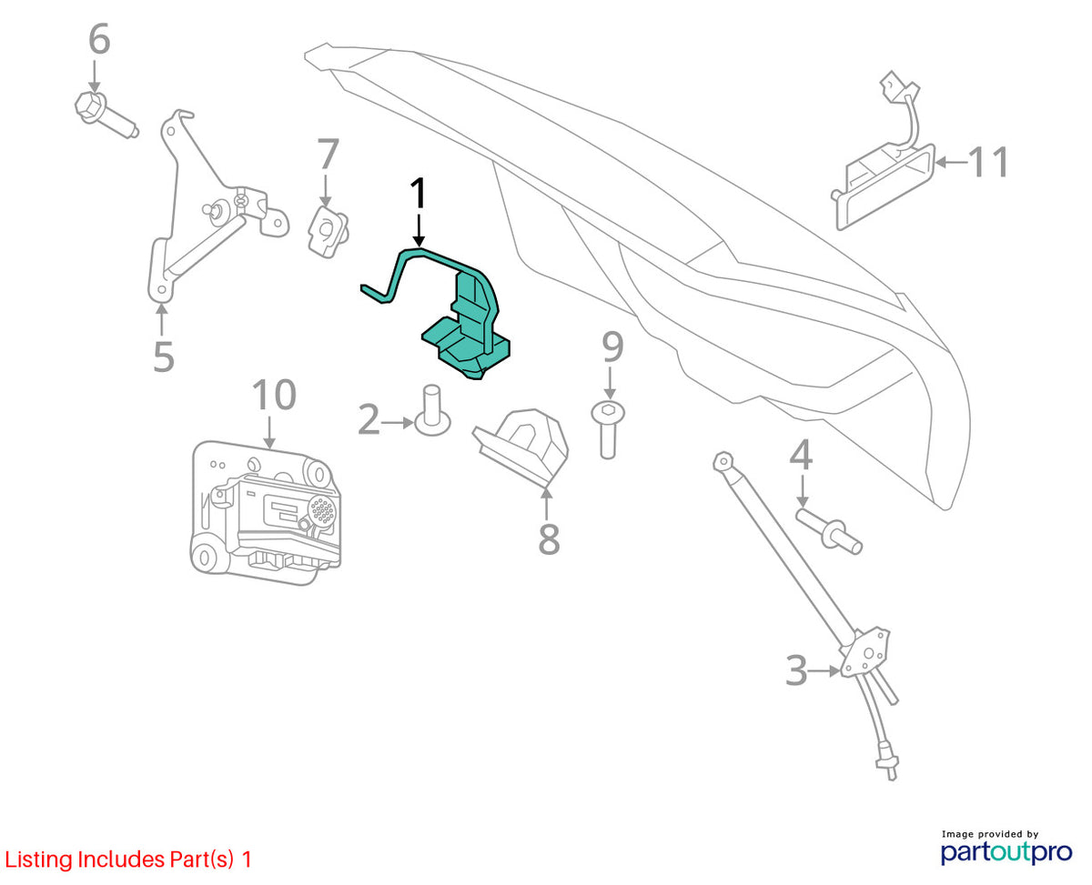 07-13 Lincoln MKX Rear Power Liftgate Trunk Latch Lock Motor OEM 7A1Z-7843150-A