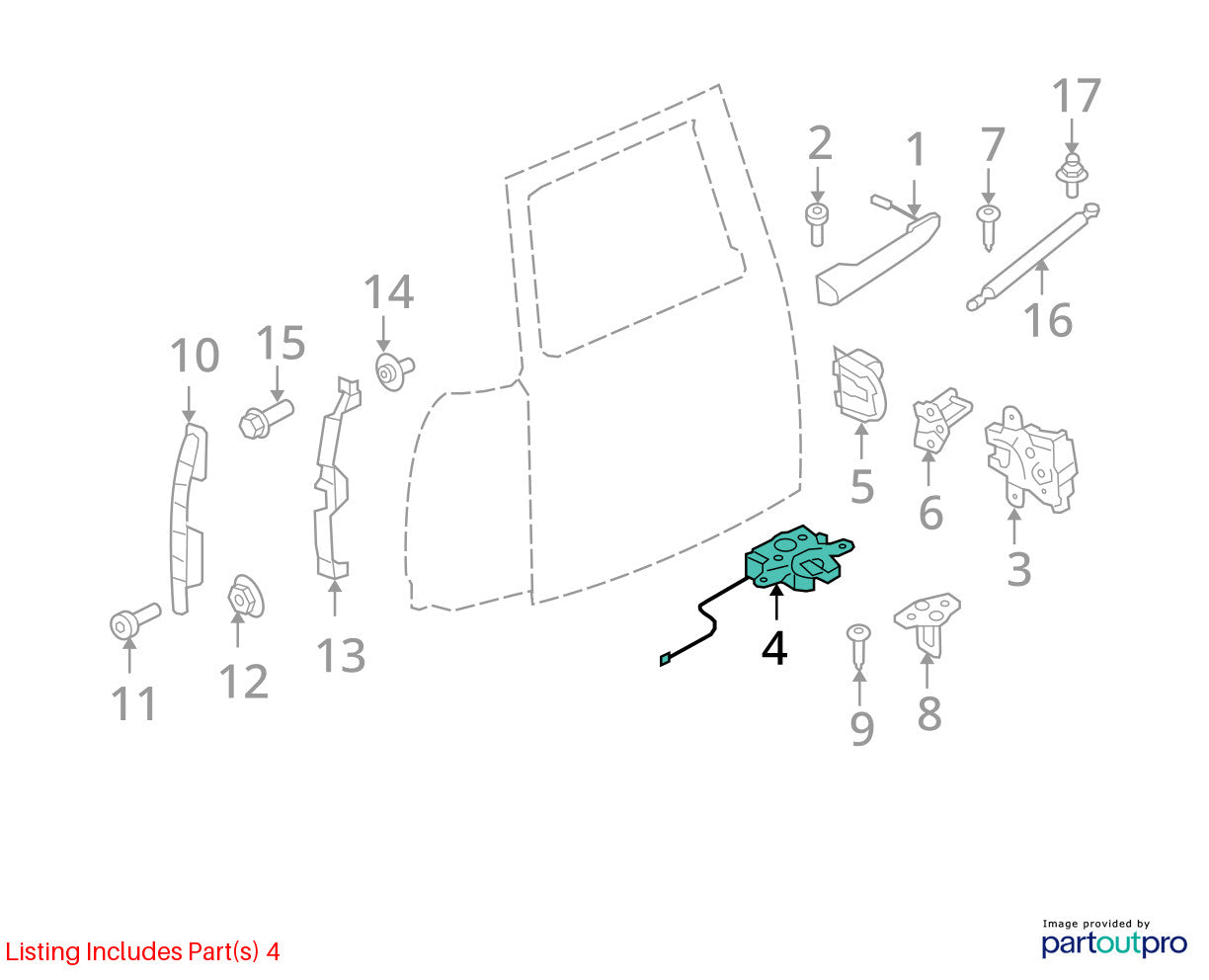 2008-2014 Mini Cooper Clubman Rear Left Split Door Lock Actuator OEM 51247167498